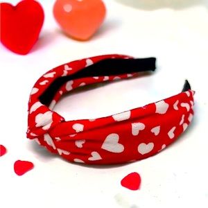 Heart Print Knot Style Headband